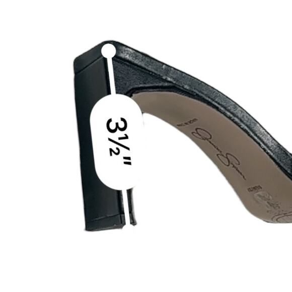 Jessica Simpson Sassia Slip On Square Toe Slide Black Braided sandals size 6.5 - Picture 7 of 9